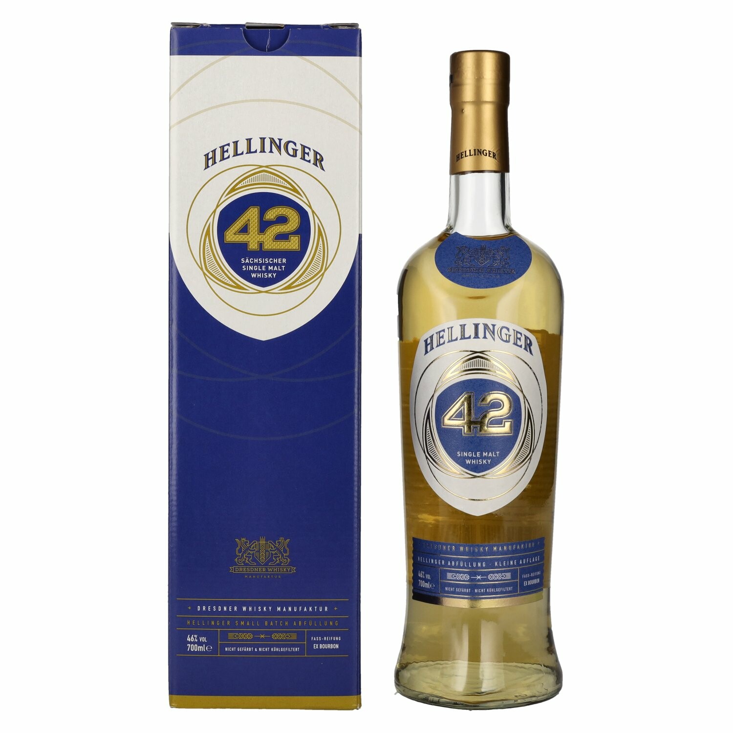 Hellinger 42 Sächsischer Single Malt Whisky 46% Vol. 0,7l in Giftbox