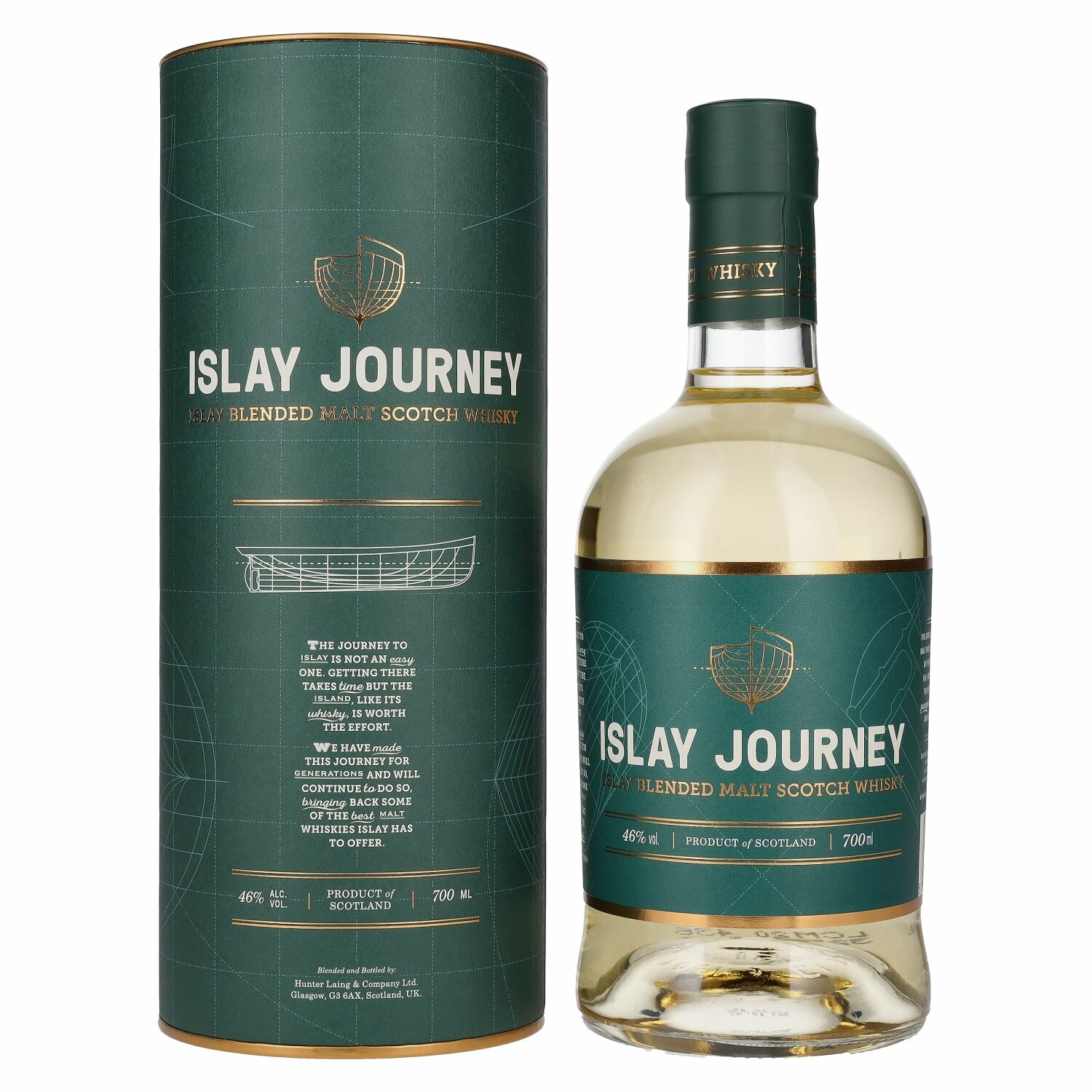Hunter Laing ISLAY JOURNEY Islay Blended Malt 46% Vol. 0,7l in Giftbox