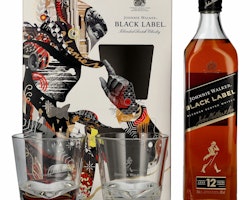 Johnnie Walker BLACK LABEL 12 Years Old Blended Scotch Whisky 40% Vol. 0,7l in Giftbox with 2 glasses