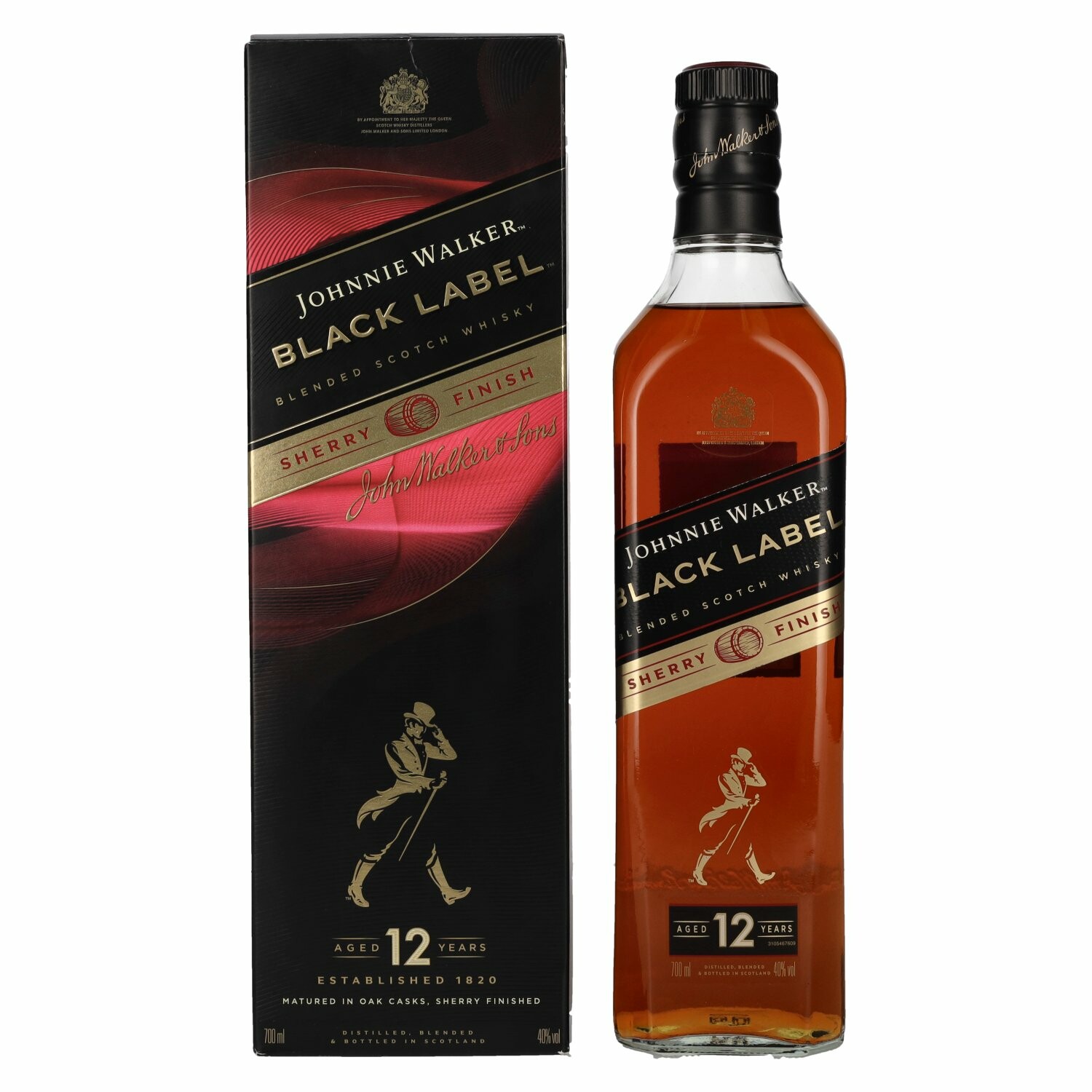 Johnnie Walker BLACK LABEL 12 Years Old SHERRY FINISH 40% Vol. 0,7l in Giftbox