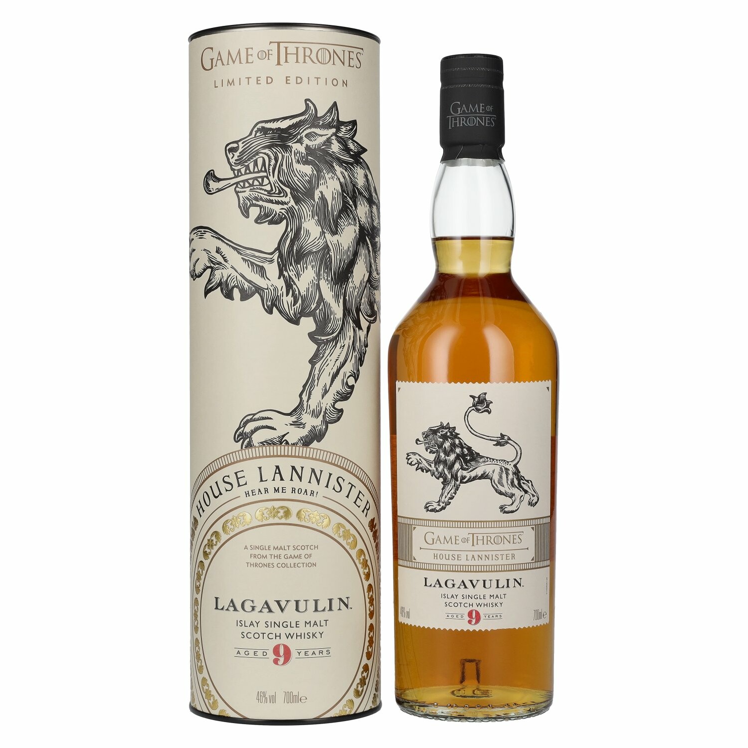 Lagavulin 9 Years Old GAME OF THRONES House Lannister Single Malt Collection 46% Vol. 0,7l in Giftbox