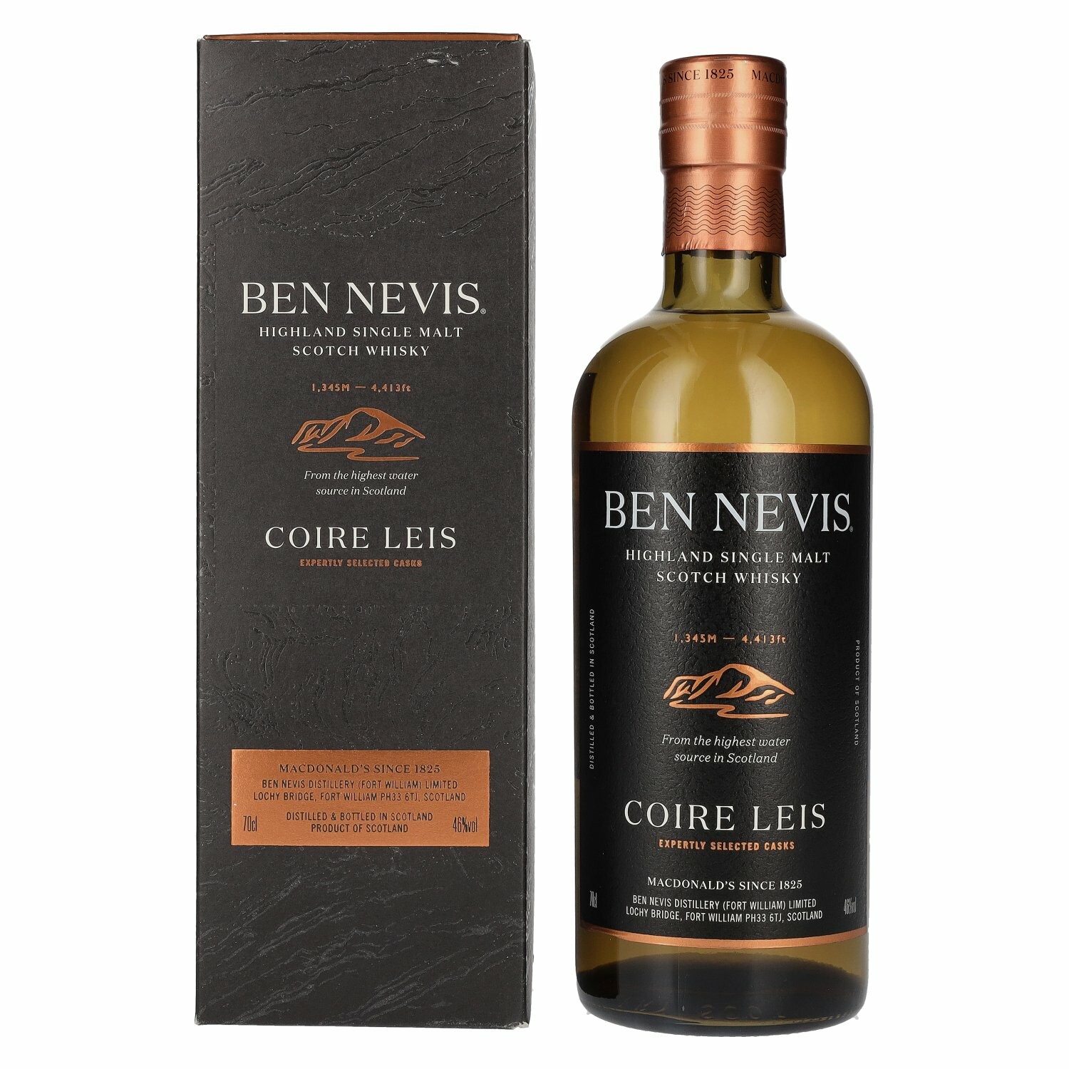 MacDonald's Ben Nevis COIRE LEIS Highland Single Malt 46% Vol. 0,7l in Giftbox