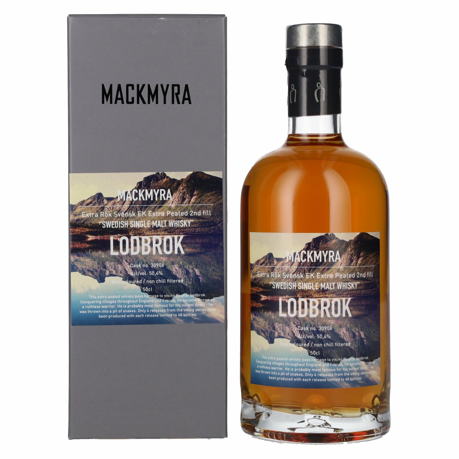 Mackmyra LODBROK Extra Rök Svensk Extra Peated Swedish Single Malt Whisky 50,4% Vol. 0,5l in Giftbox
