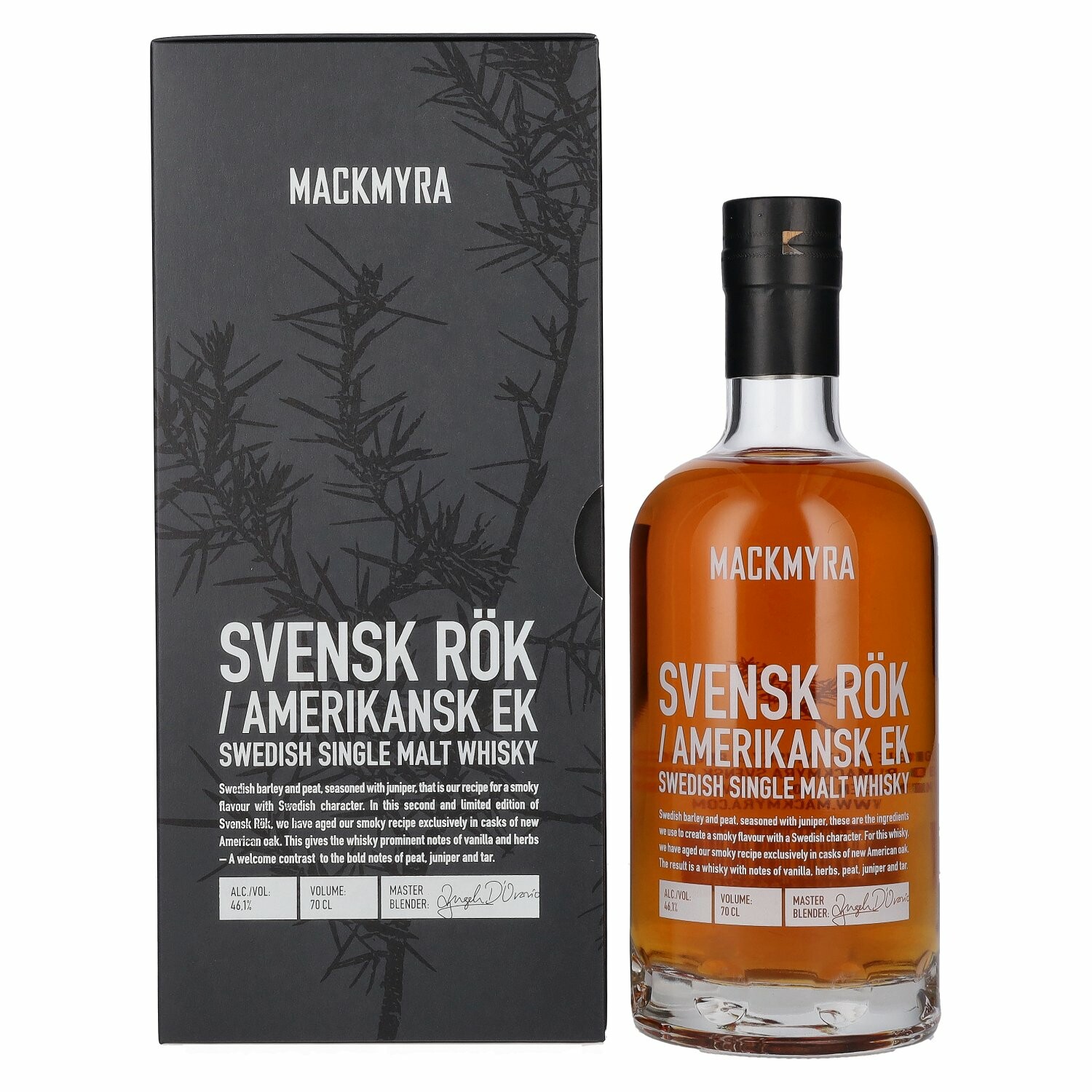 Mackmyra SVENSK RÖK Amerikansk EK Swedish Single Malt Whisky 46,1% Vol. 0,7l in Giftbox