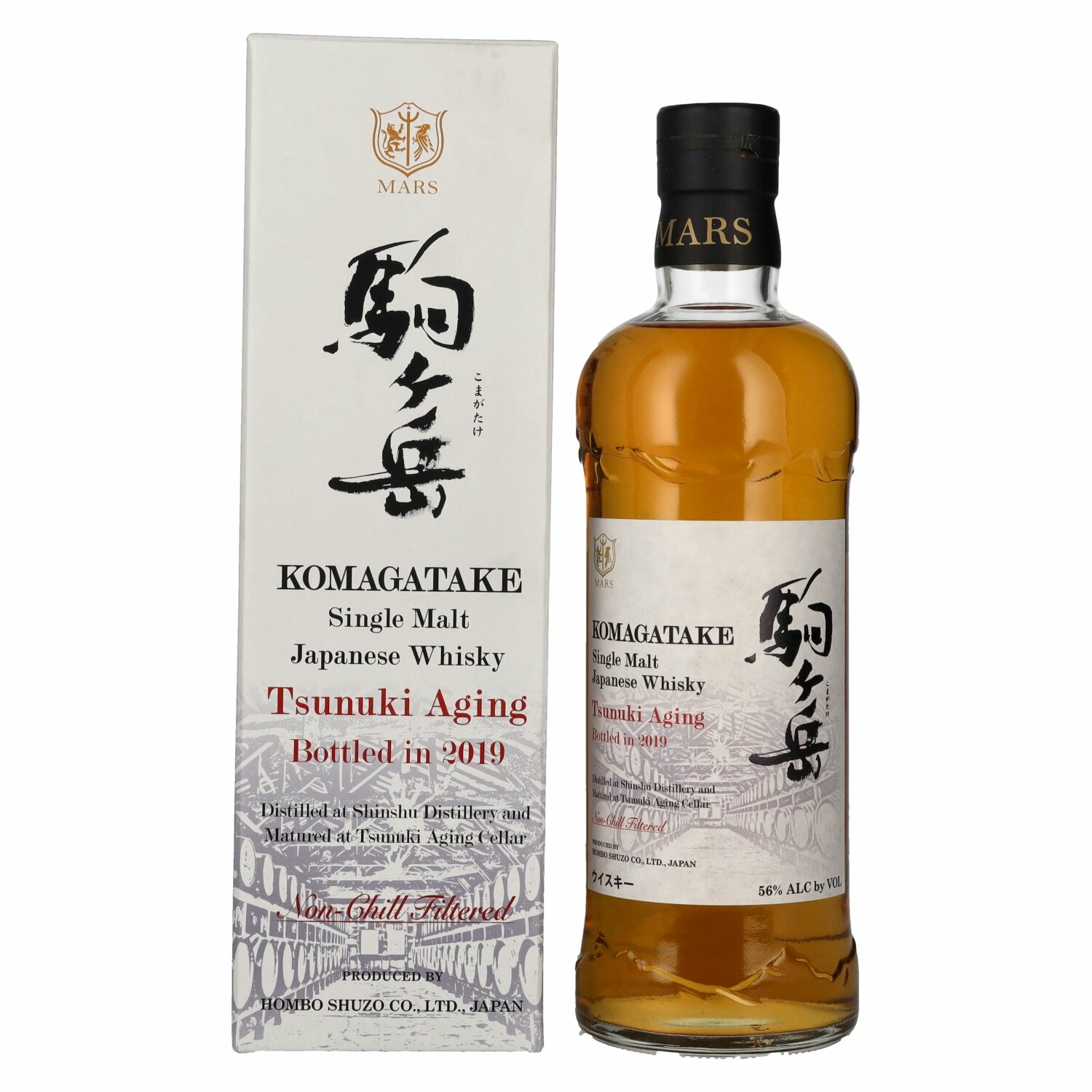 Mars KOMAGATAKE Single Malt Japanese Whisky TSUNUKI AGING 2019 56% Vol. 0,7l in Giftbox