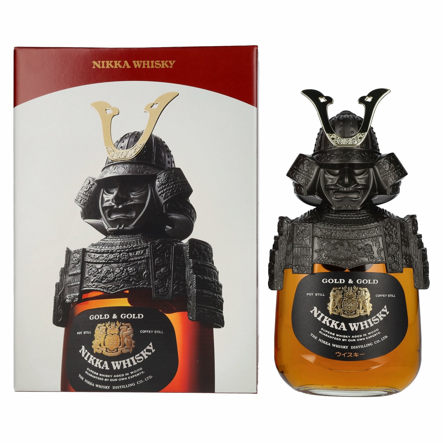 Nikka Gold & Gold Samurai Whisky METALL 43% Vol. 0,75l in Giftbox