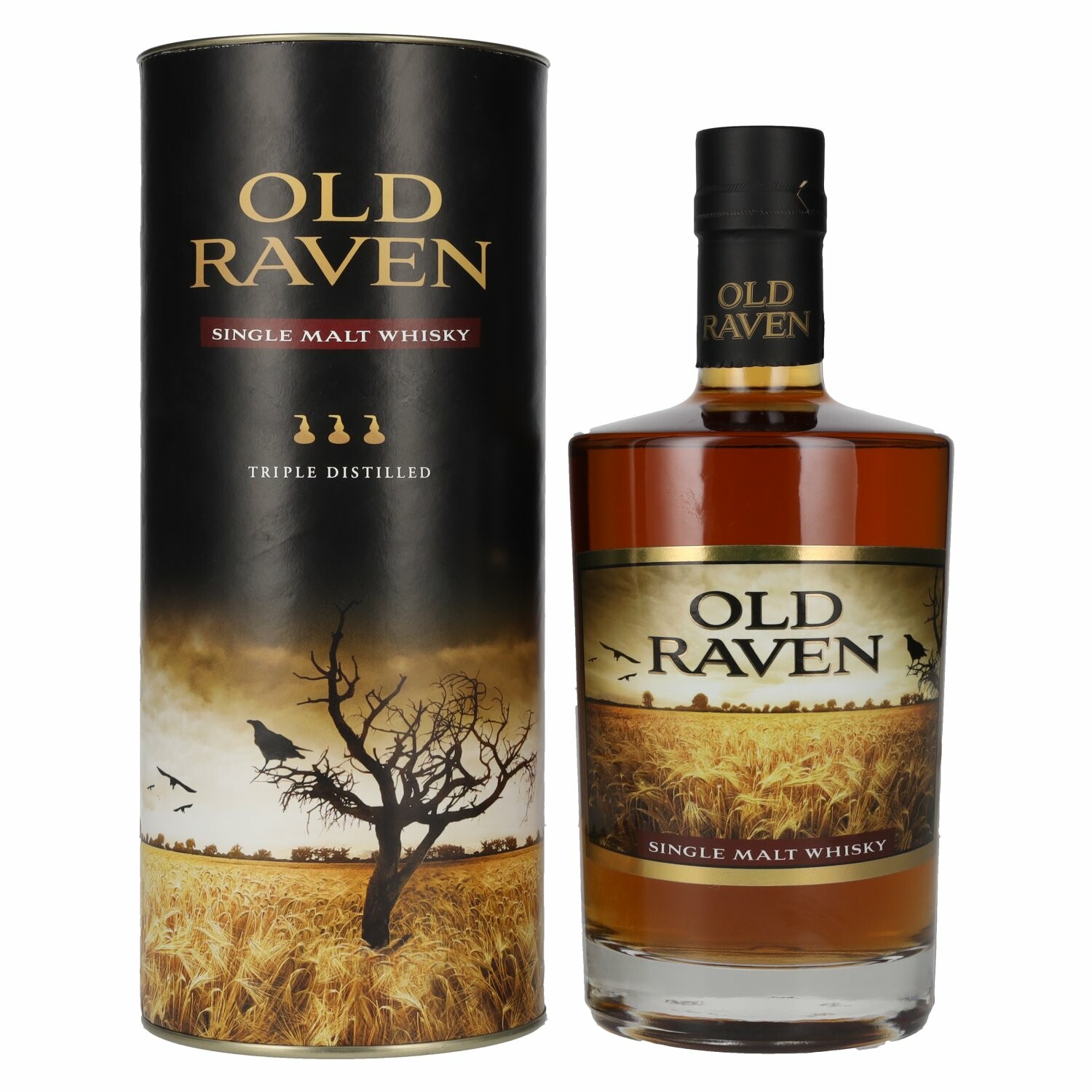 Old Raven Triple Distilled Single Malt Whisky 40,8% Vol. 0,5l in Giftbox