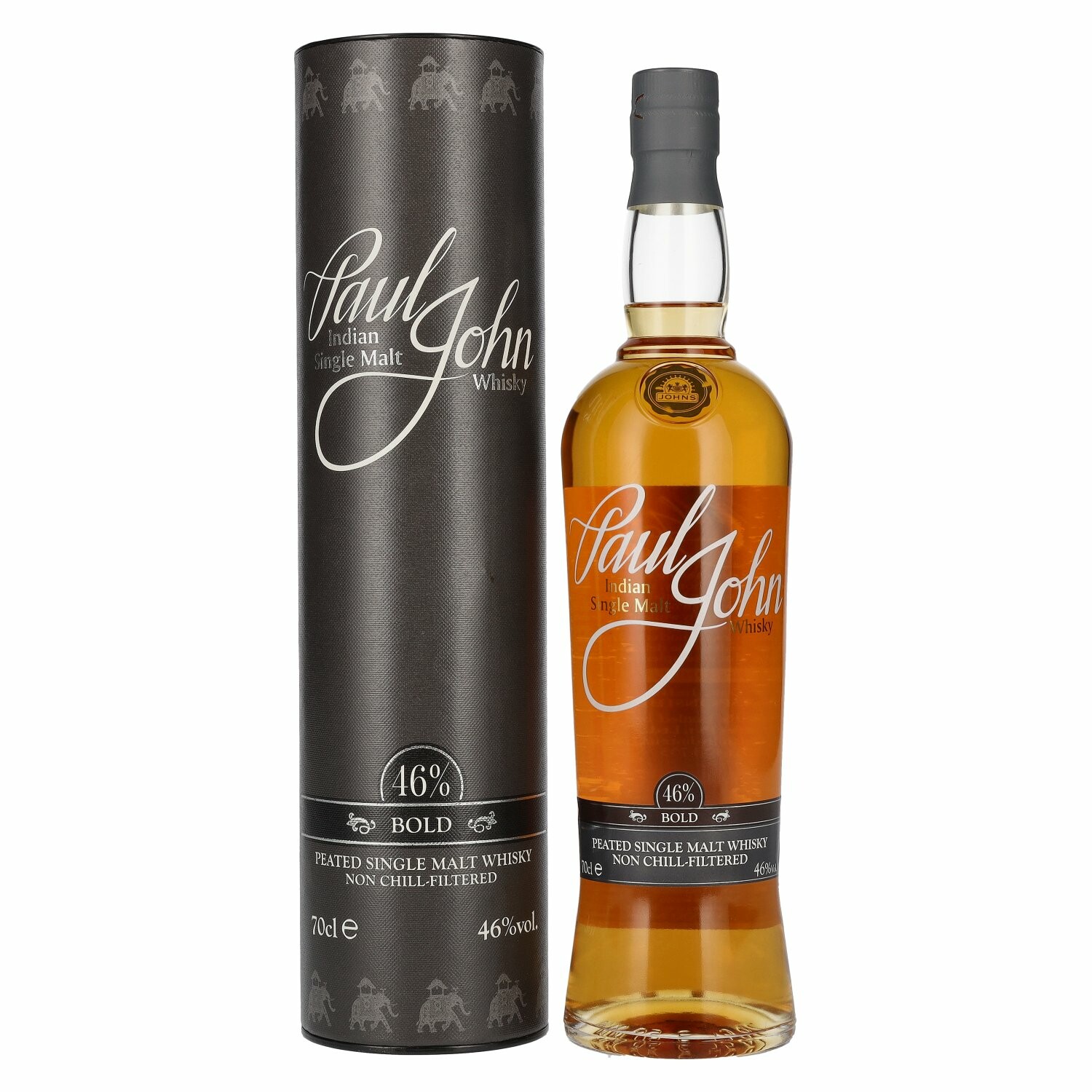 Paul John BOLD Peated Indian Single Malt Whisky 46% Vol. 0,7l in Giftbox