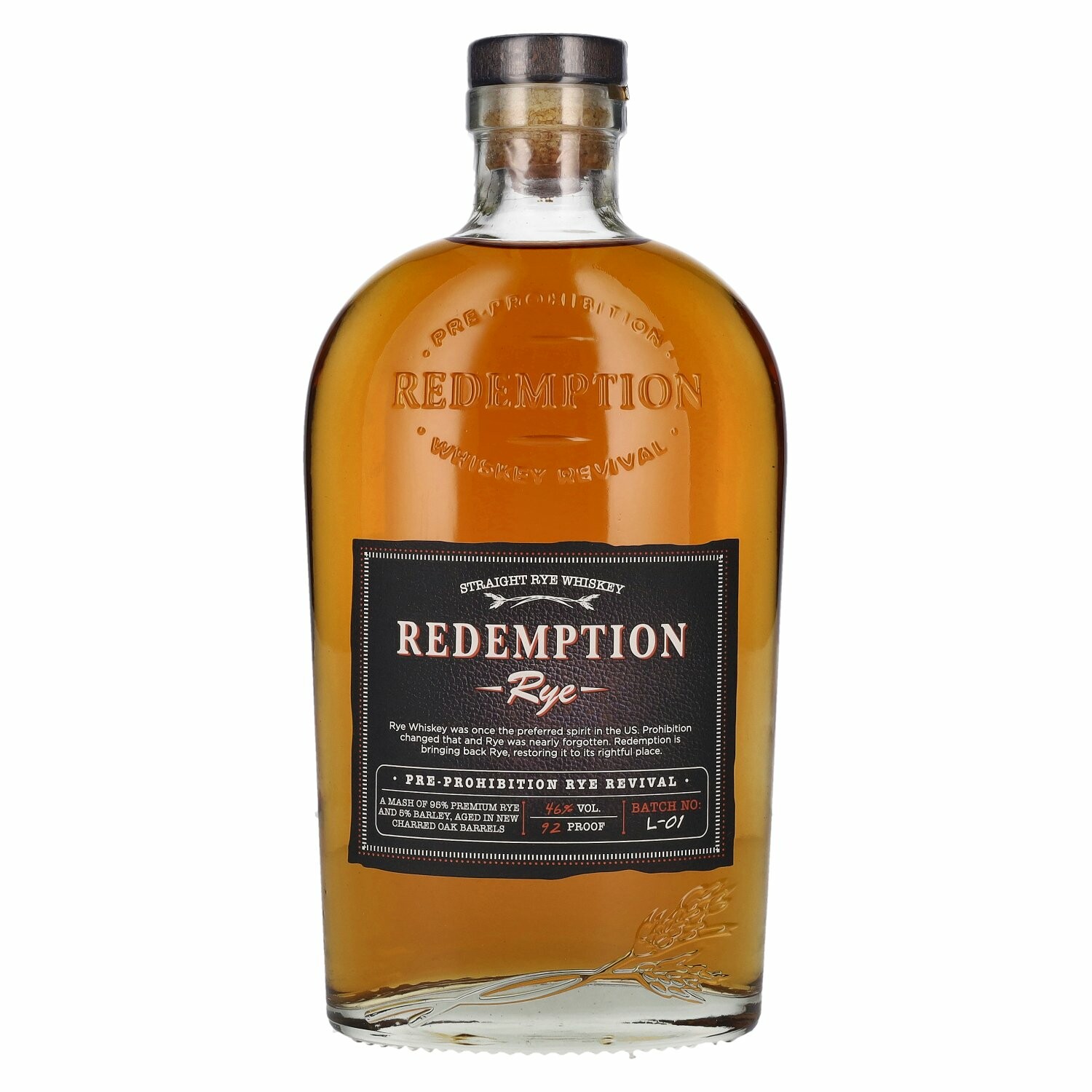 Redemption Rye Pre-Prohibition Rye Revival 46% Vol. 0,7l