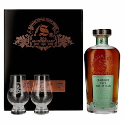 Signatory Vintage CRAIGDUFF 45 Years Old 30th ANNIVERSARY 1973 45,4% Vol. 0,7l in Holzkiste with 2 glasses