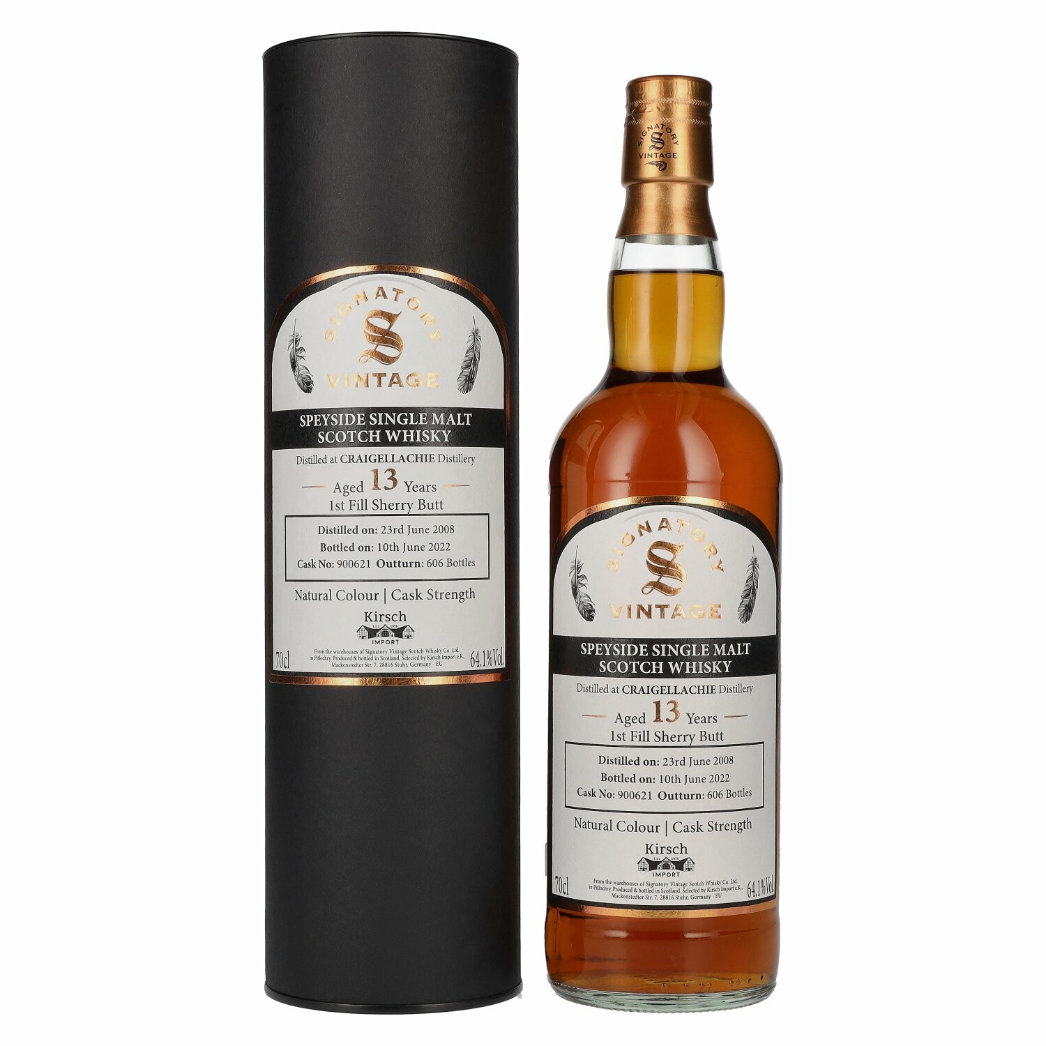 Signatory Vintage CRAIGELLACHIE 13 Years Old Cask Strength Whisky 2008 64,1% Vol. 0,7l in Giftbox