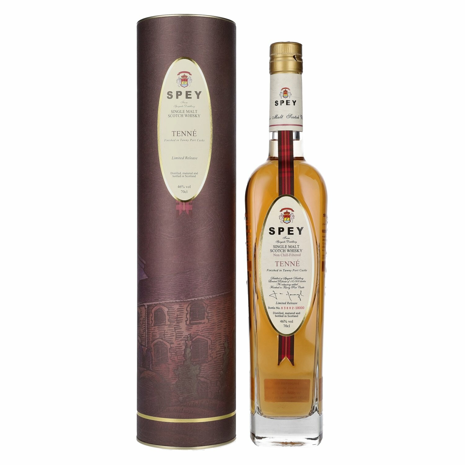 Spey TENNÉ Tawny Port Casks Single Malt Scotch Whisky 46% Vol. 0,7l in Giftbox