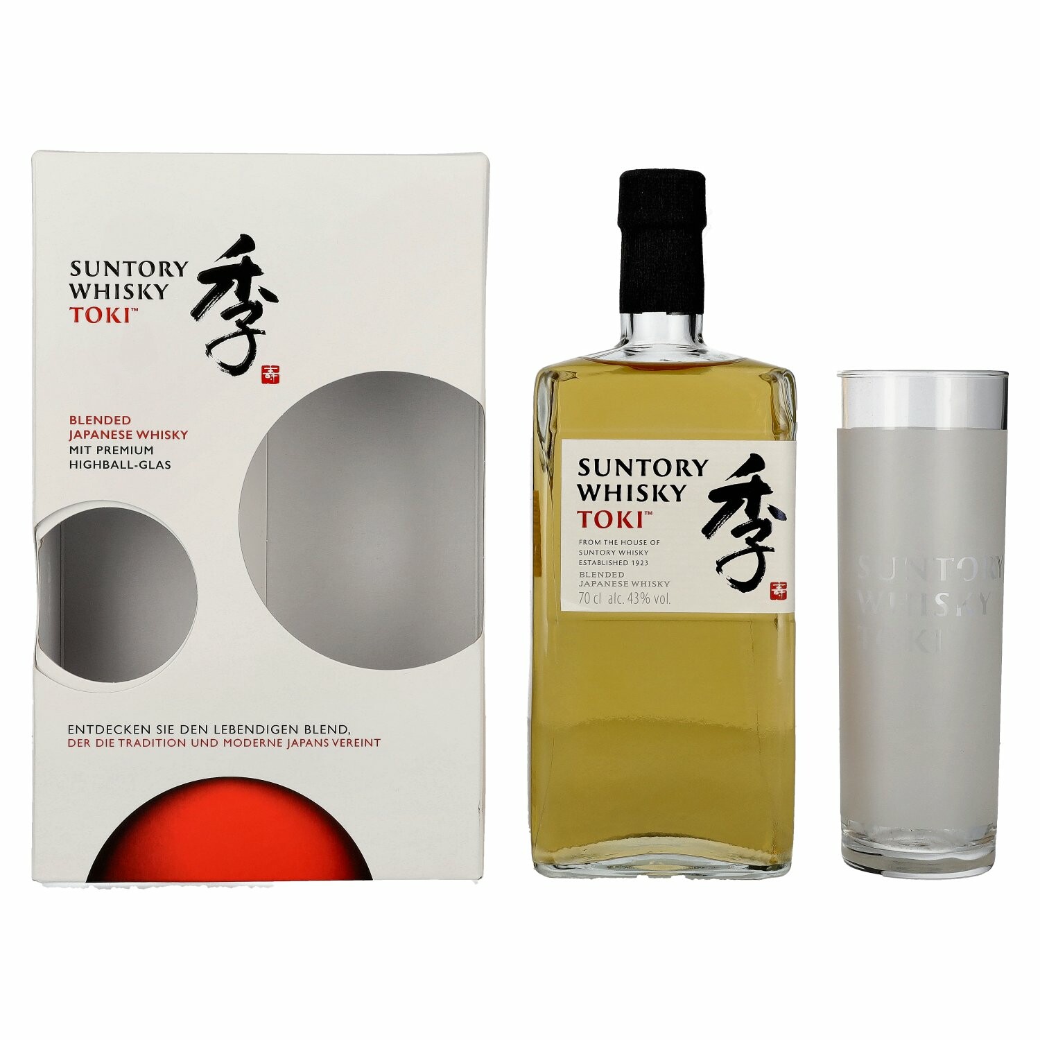 Suntory TOKI Blended Japanese Whisky 43% Vol. 0,7l in Giftbox with Highball glass