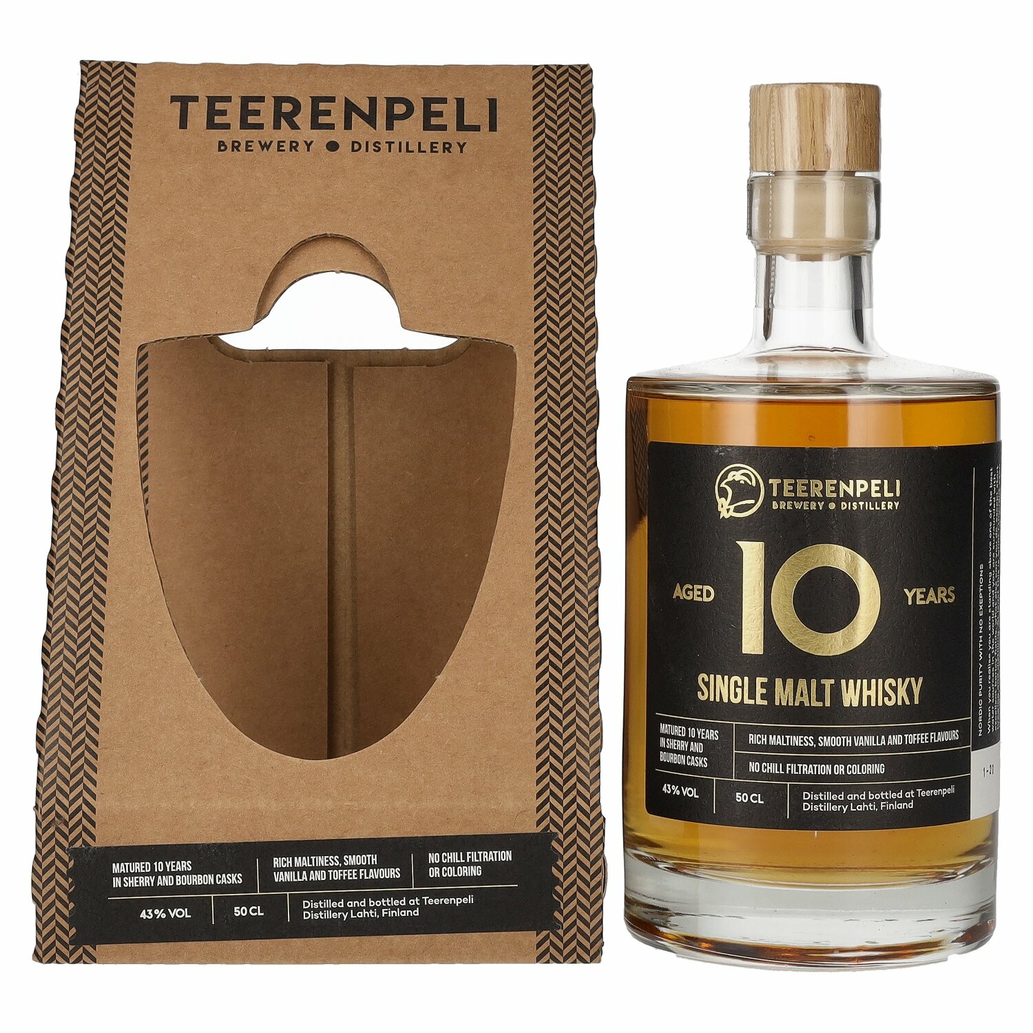 Teerenpeli 10 Years Old Single Malt Whisky 43% Vol. 0,5l in Giftbox
