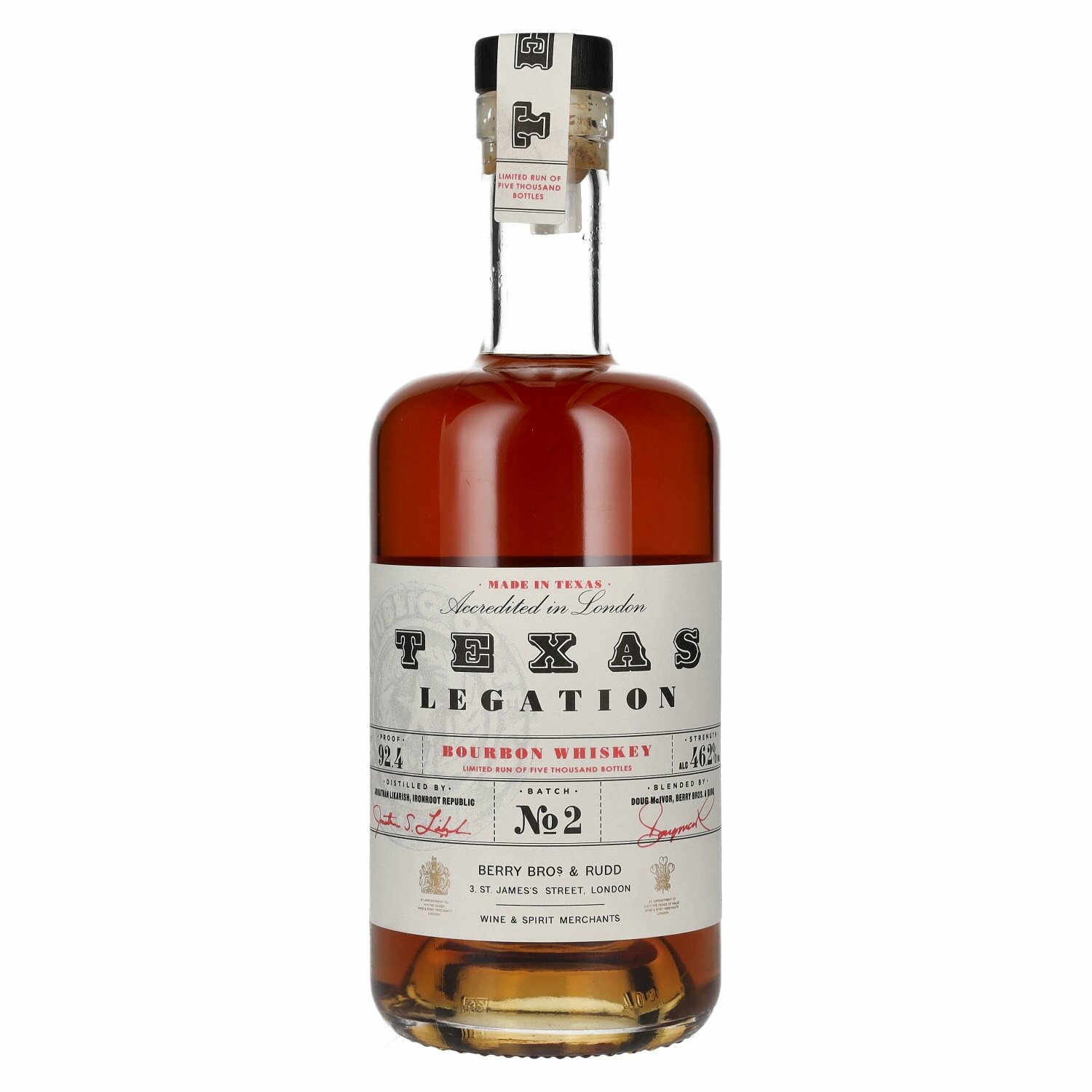 Texas Legation Bourbon Whiskey Batch 2 46,2% Vol. 0,7l