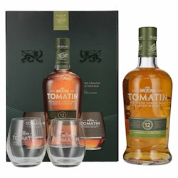 Tomatin 12 Years Old Bourbon & Sherry Casks 43% Vol. 0,7l in Giftbox with 2 glasses