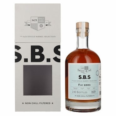 1423 S.B.S FIJI Rum Single Barrel Selection 2002 57,1% Vol. 0,7l in Giftbox