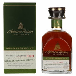 Admiral Rodney OFFICER'S RELEASES - N°2 Saint Lucia Rum IRISH WHISKEY CASK FINISH 2009 45% Vol. 0,7l in Giftbox