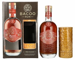 Bacoo 7 Years Old Rum 40% Vol. 0,7l in Giftbox with Tiki Mug