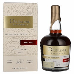 Dictador EPISODIO I 20 Years Old PORT CASK Rum 2001 44% Vol. 0,7l in Giftbox