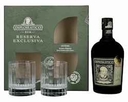 Diplomático RESERVA EXCLUSIVA Ron Antiguo 40% Vol. 0,7l in Giftbox with 2 glasses