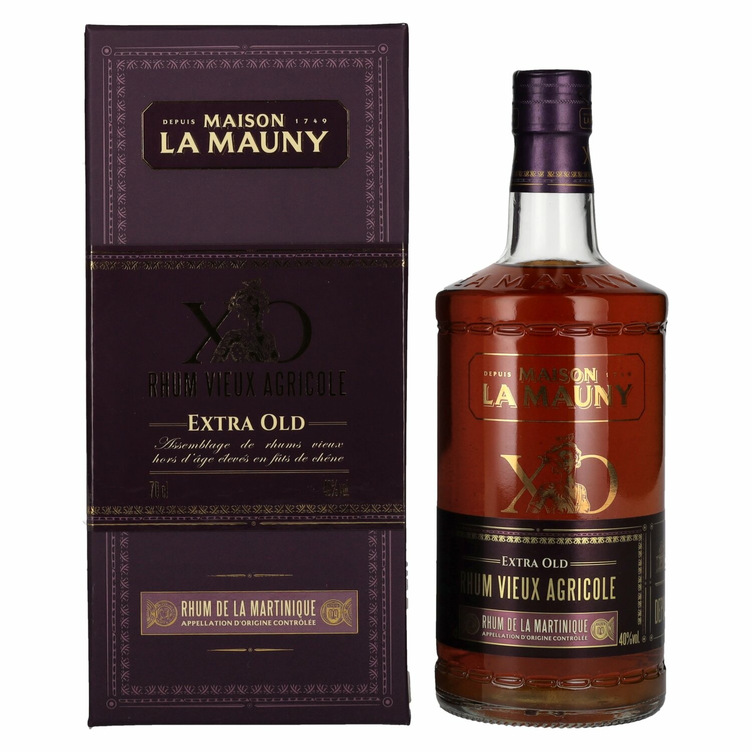 La Mauny XO Rhum Vieux Agricole 40% Vol. 0,7l in Giftbox
