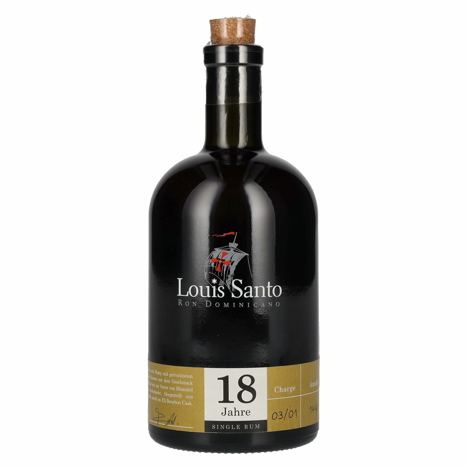 Louis Santo 18 Years Old Single Rum Bourbon Cask 44% Vol. 0,5l