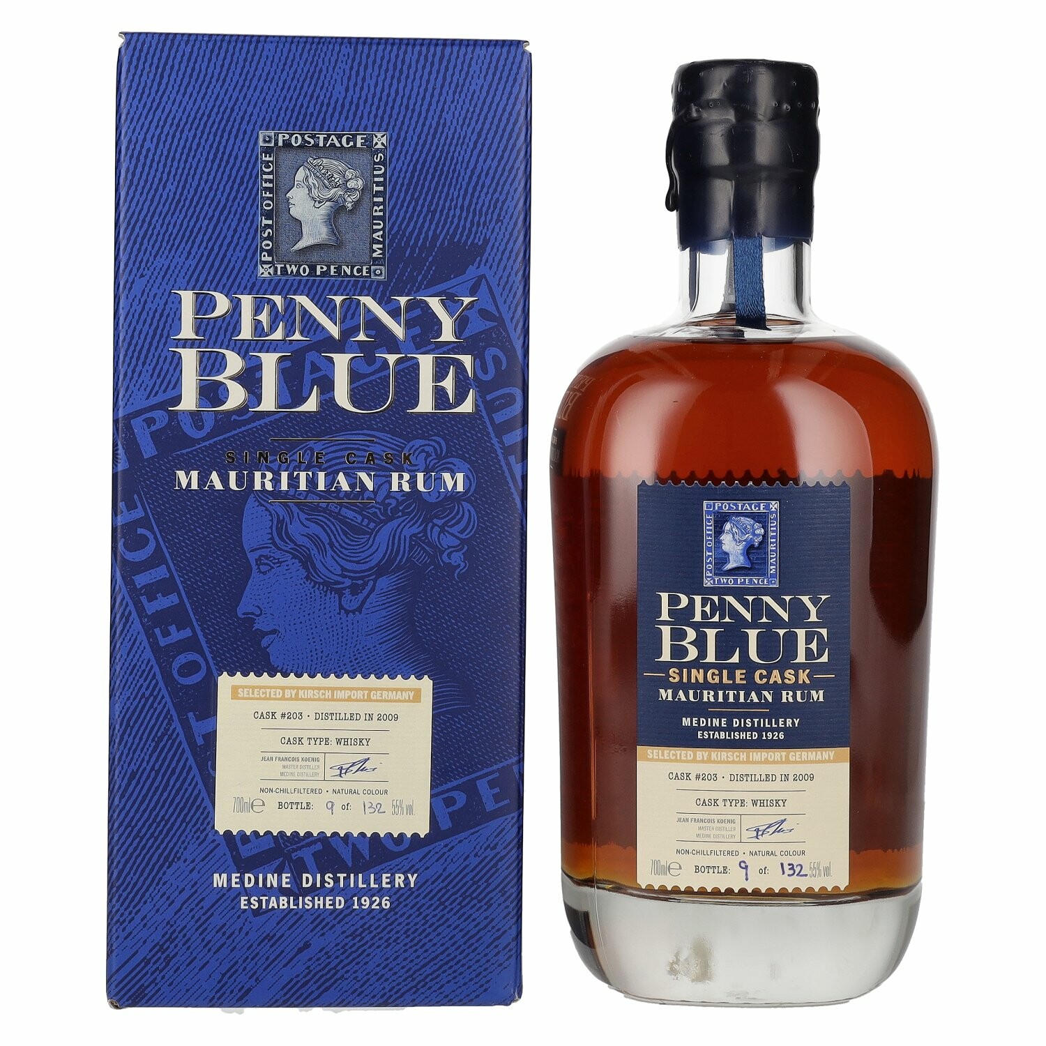 Penny Blue Single Cask Mauritian Rum 2009 55% Vol. 0,7l in Giftbox