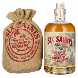 Six Saints Caribbean Rum 41,7% Vol. 0,7l i en linnesäck