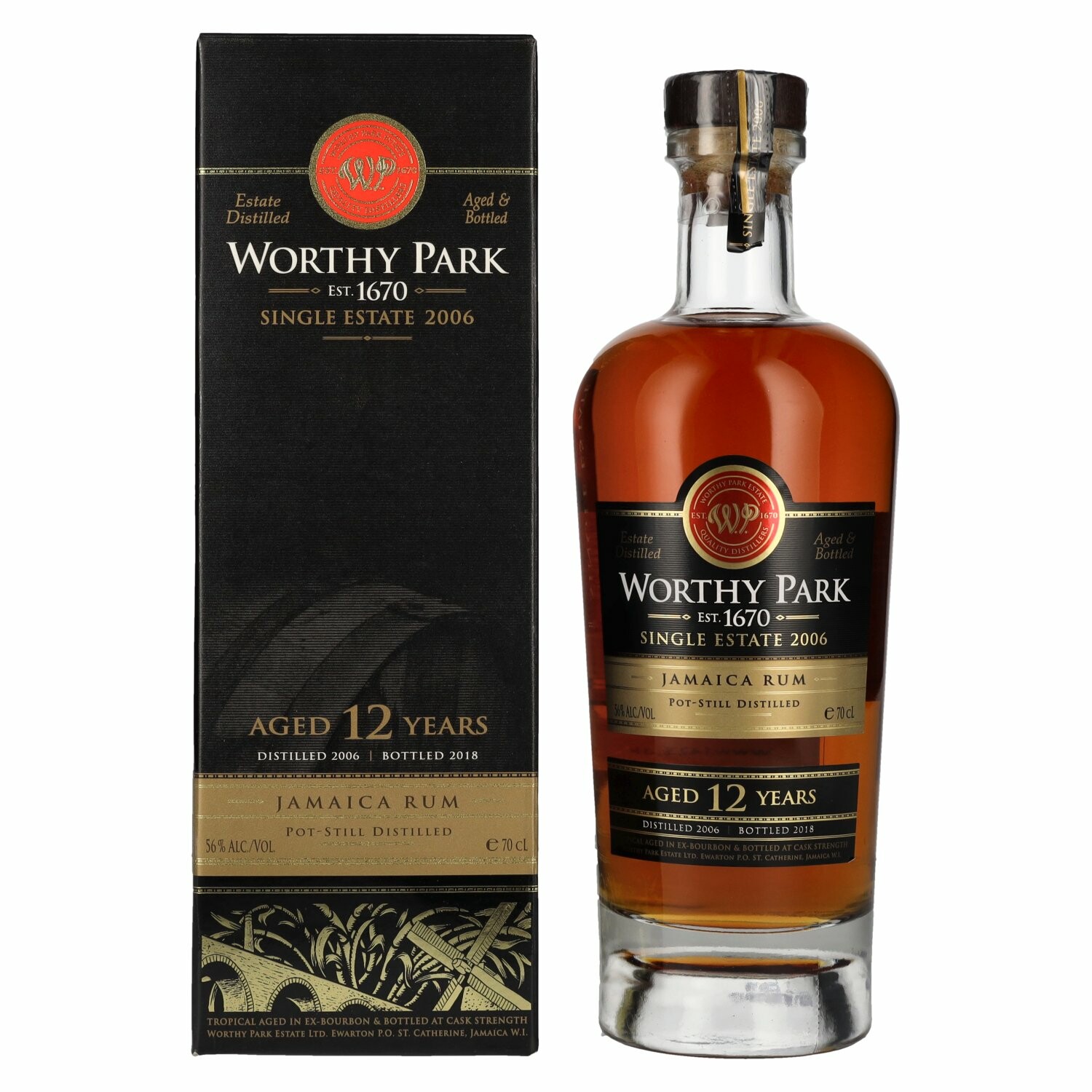 Worthy Park 12 Years Old Single Estate Jamaica Rum 2006 56% Vol. 0,7l in Giftbox