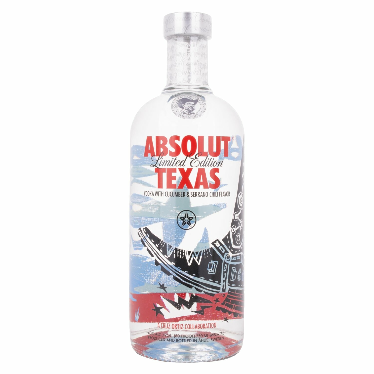 Absolut Vodka TEXAS Cucumber & Serrano Chili Limited Edition 40% Vol. 0,75l