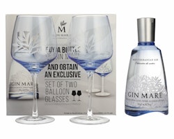 Gin Mare Mediterranean Gin 42,7% Vol. 0,7l in Giftbox with 2 glasses