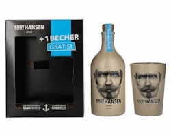 Knut Hansen Dry Gin 42% Vol. 0,5l in Giftbox with Keramiktasse