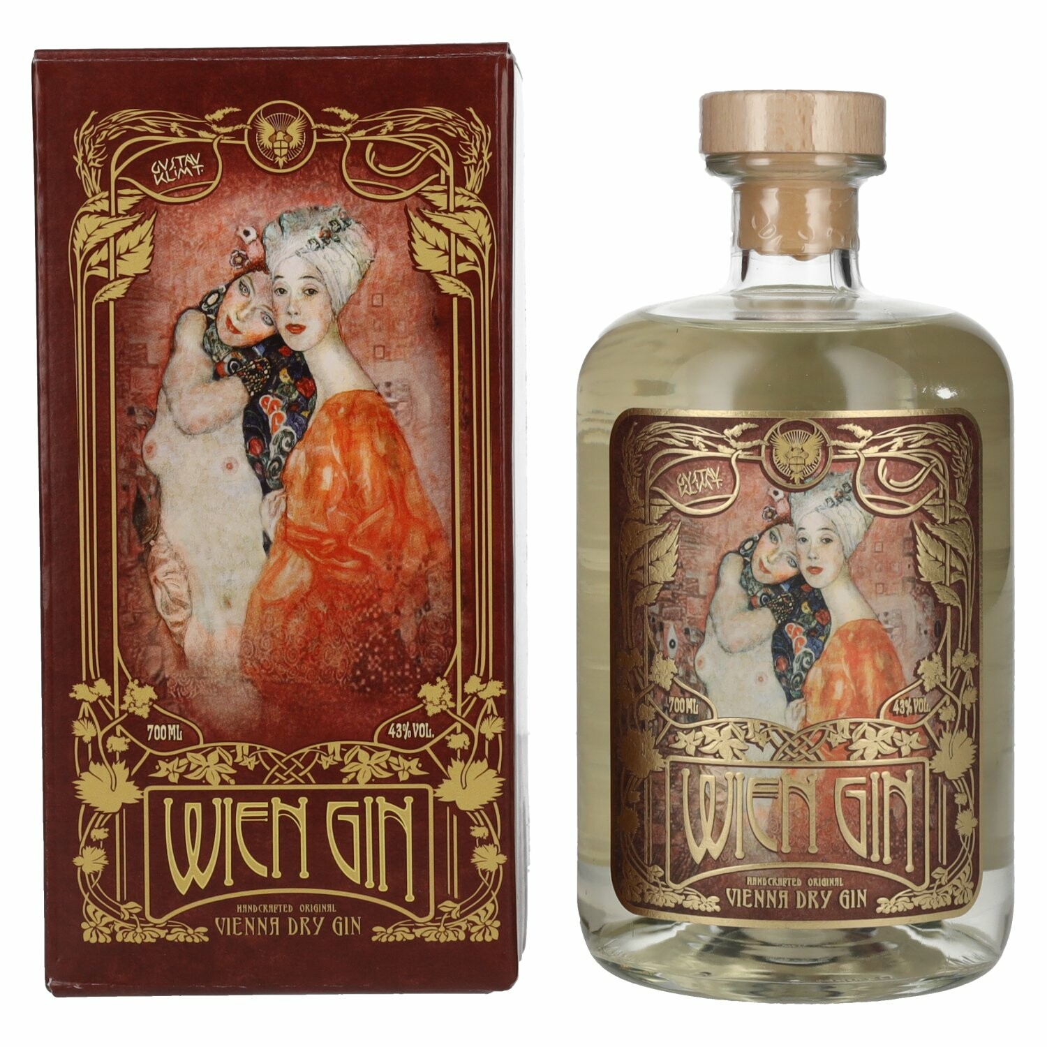 Wien Gin Gustav Klimt Edition Vienna Dry Gin 43% Vol. 0,7l in Giftbox