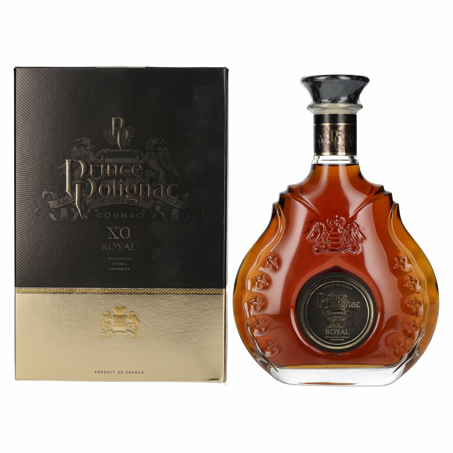 Prince Hubert de Polignac X.O Cognac Royal 40% Vol. 0,7l in Giftbox