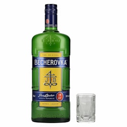 Becherovka Karlovarska Original 38% Vol. 0,7l with Shotglas