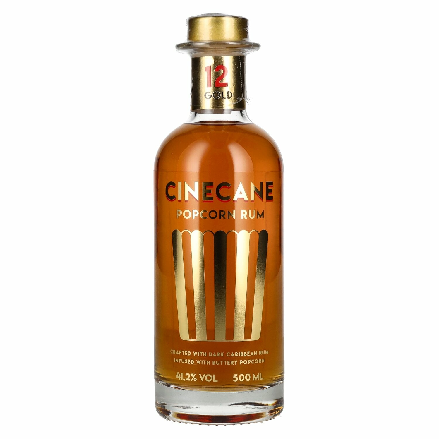 Cinecane Gold 12 POPCORN Rum 41,2% Vol. 0,5l