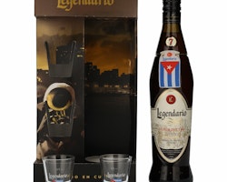 Legendario Elixir de Cuba 34% Vol. 0,7l in Giftbox with 2 glasses