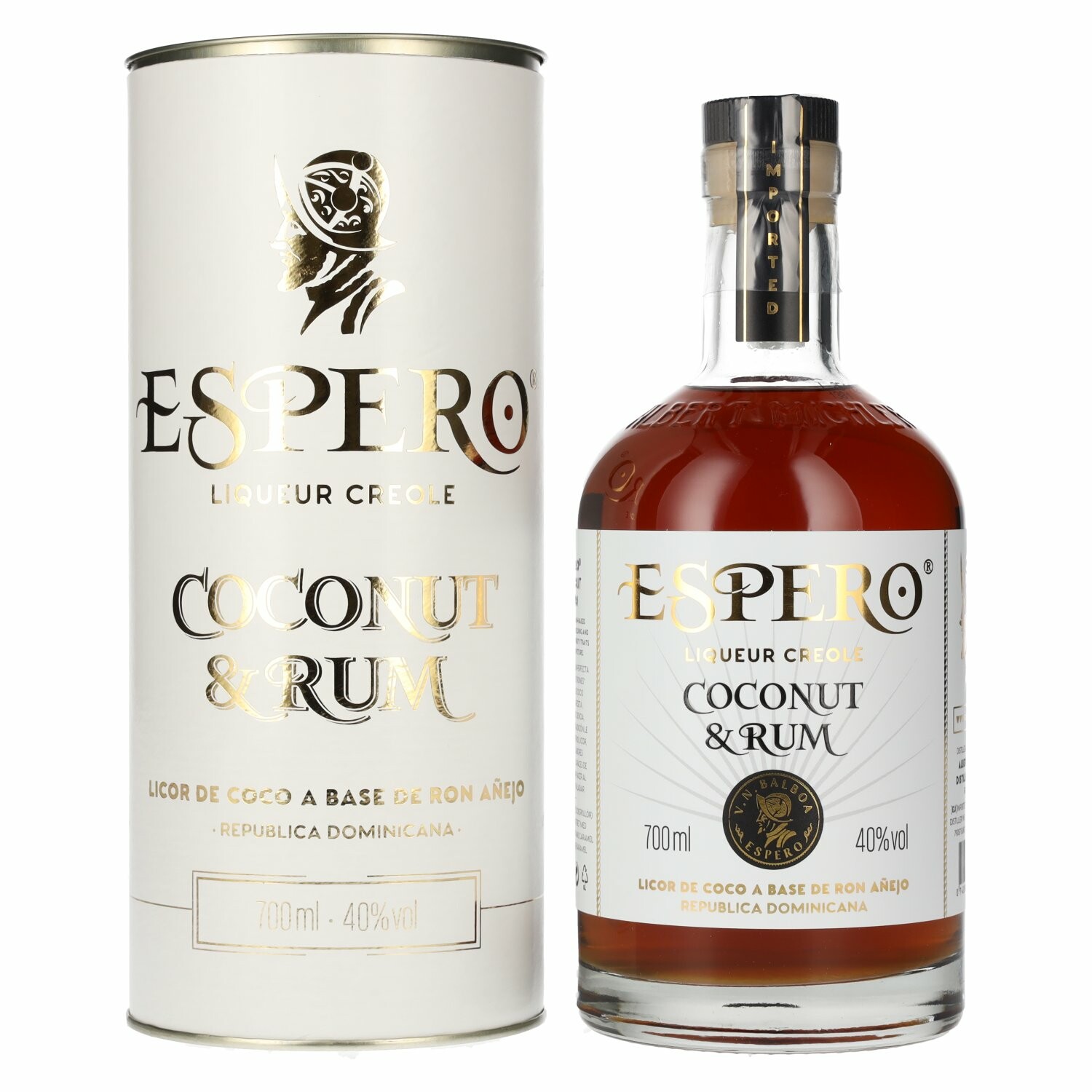 Ron Espero Creole Coconut & Rum Liqueur 40% Vol. 0,7l in Giftbox