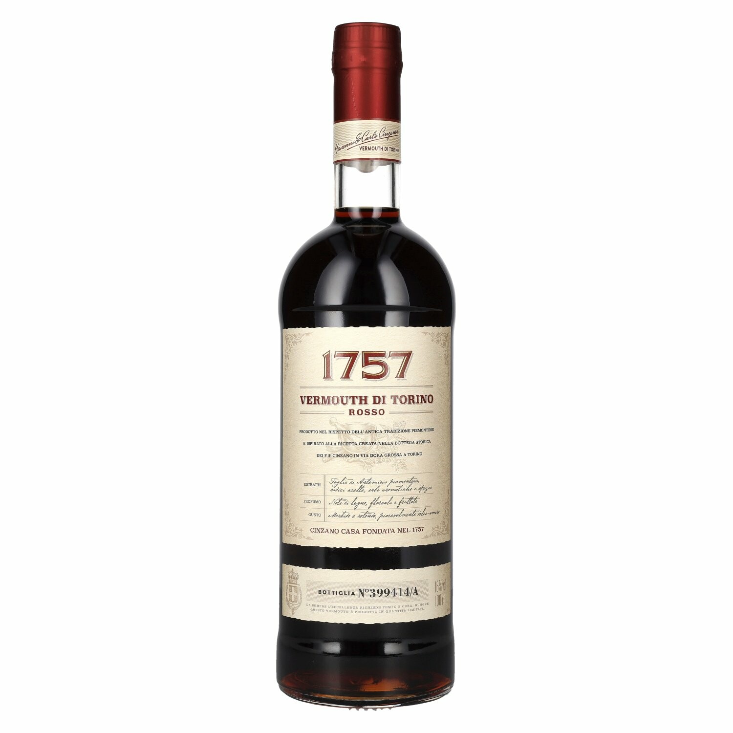 1757 Cinzano Vermouth di Torino Rosso 16% Vol. 1l