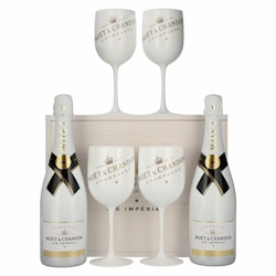 Moët & Chandon Champagne ICE IMPÉRIAL Demi-Sec 12% Vol. 2x0,75l with 4 glasses