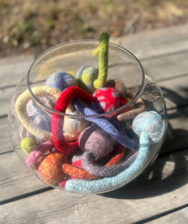 Tovad boll med handtag