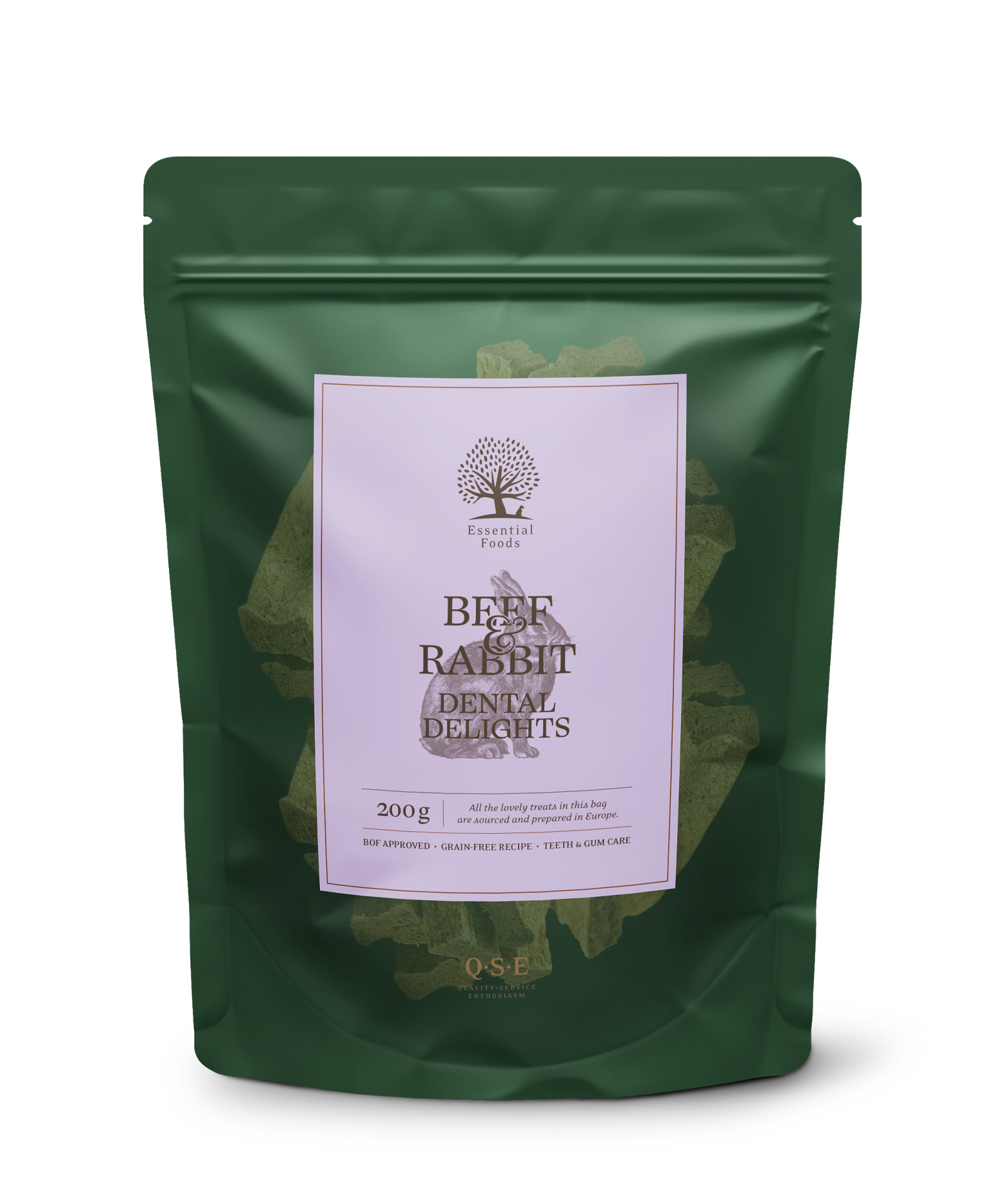 Essential Beef & Rabbit Dental Delights - Nöt & Kanin