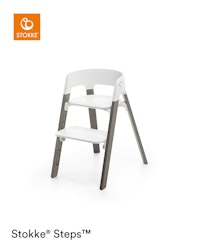 Stokke® Steps™ Bundles White Seat / Hazy Grey Legs