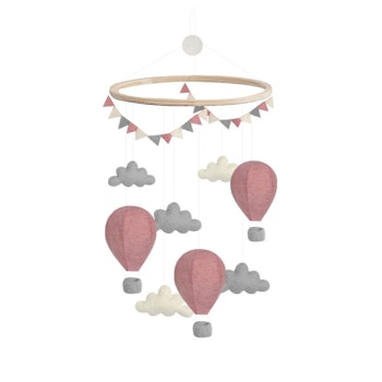 Gamcha Sängmobil Luftballong/Vimpel Rosa