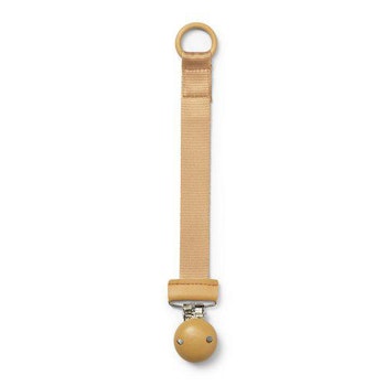 Elodie Pacifier Clip Wood Gold