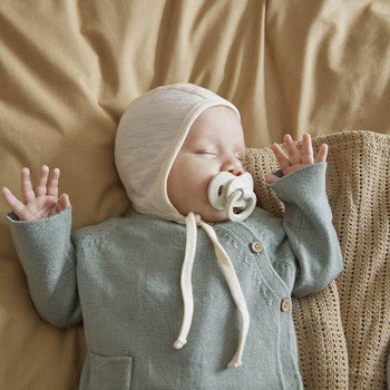 Elodie Newborn Bonnet Vanilla White 3-6m