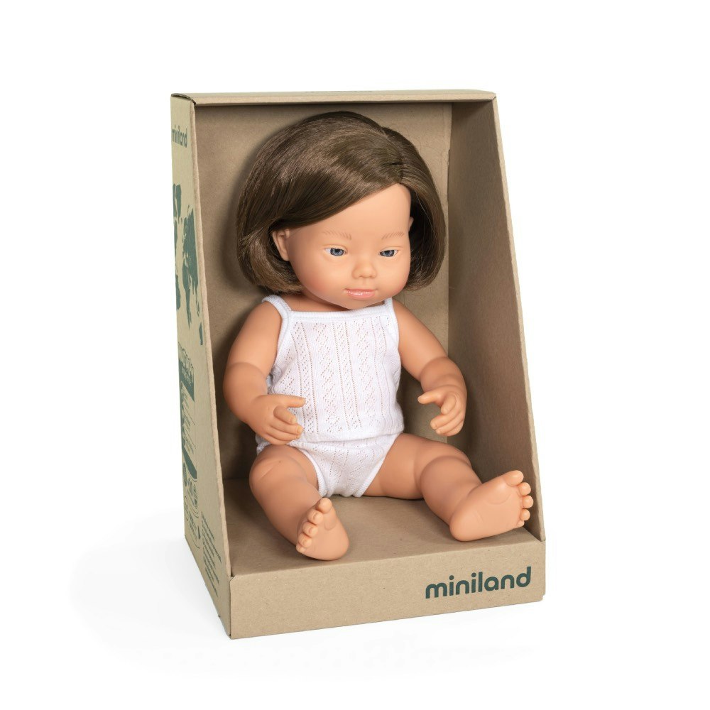 Miniland Docka flicka 38cm Mimmi ( Caucasian Girl with Down Syndrome )