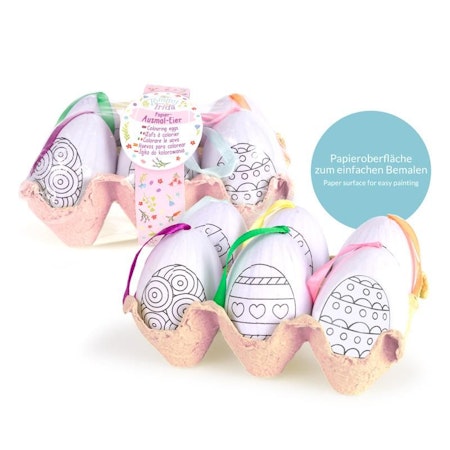 TRENDHAUS TOMMY & FRIDA färglägg de hängande äggen, set of 6