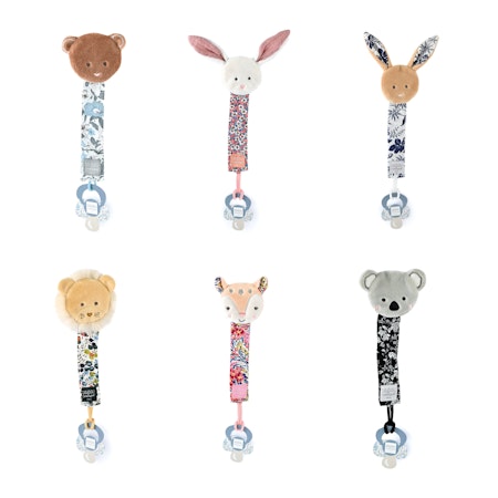 Doudou Et Compagnie- BOH´AIME - Pacifier Holder vit kanin/ Napphållare.